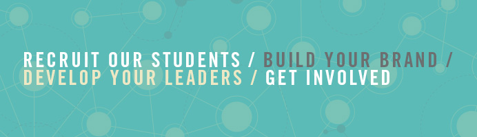 招募我们的学生/建立你的品牌/培养你的领导者/参与其中