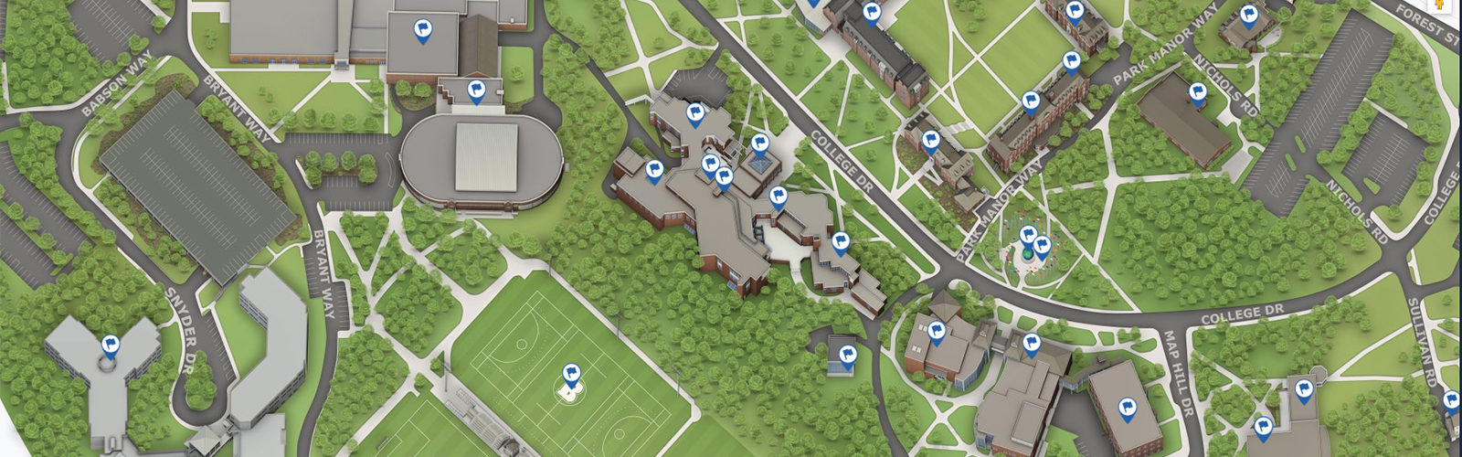 beplay平台下载Babson Wellesley校园地图