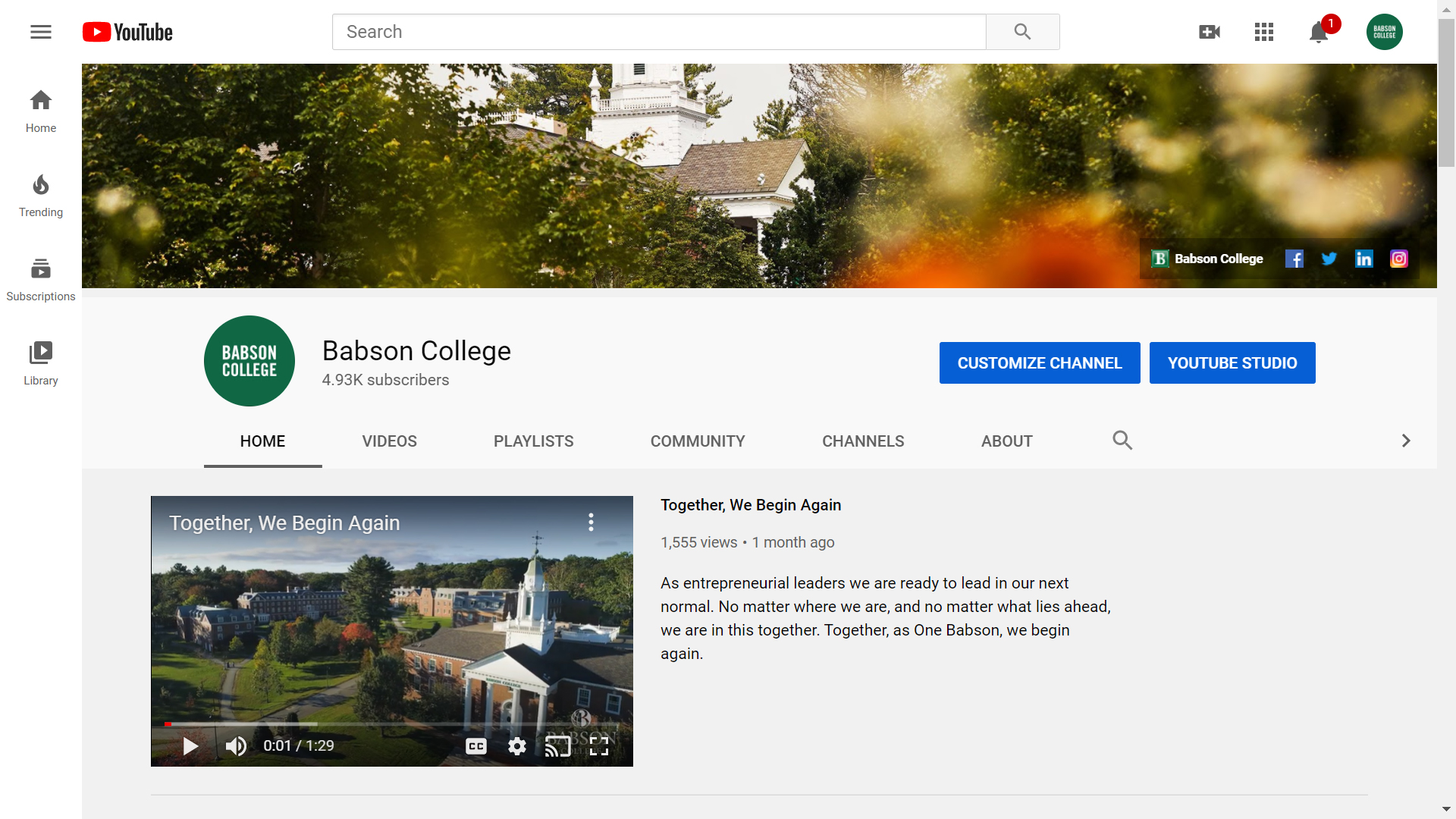 beplay平台下载beplay平台最稳定YouTube上的巴布森学院